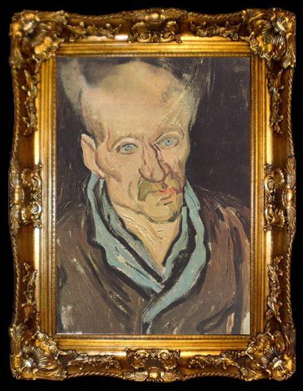 framed  Vincent Van Gogh Portrait of a Patient in Saint-Paul Hospital (nn04), ta009-2